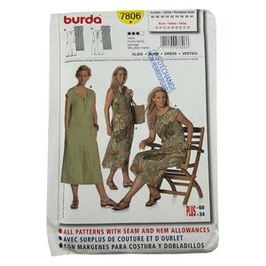 🧵 2 for 22$ 🧵 BURDA Dress Sewing Pattern 7806